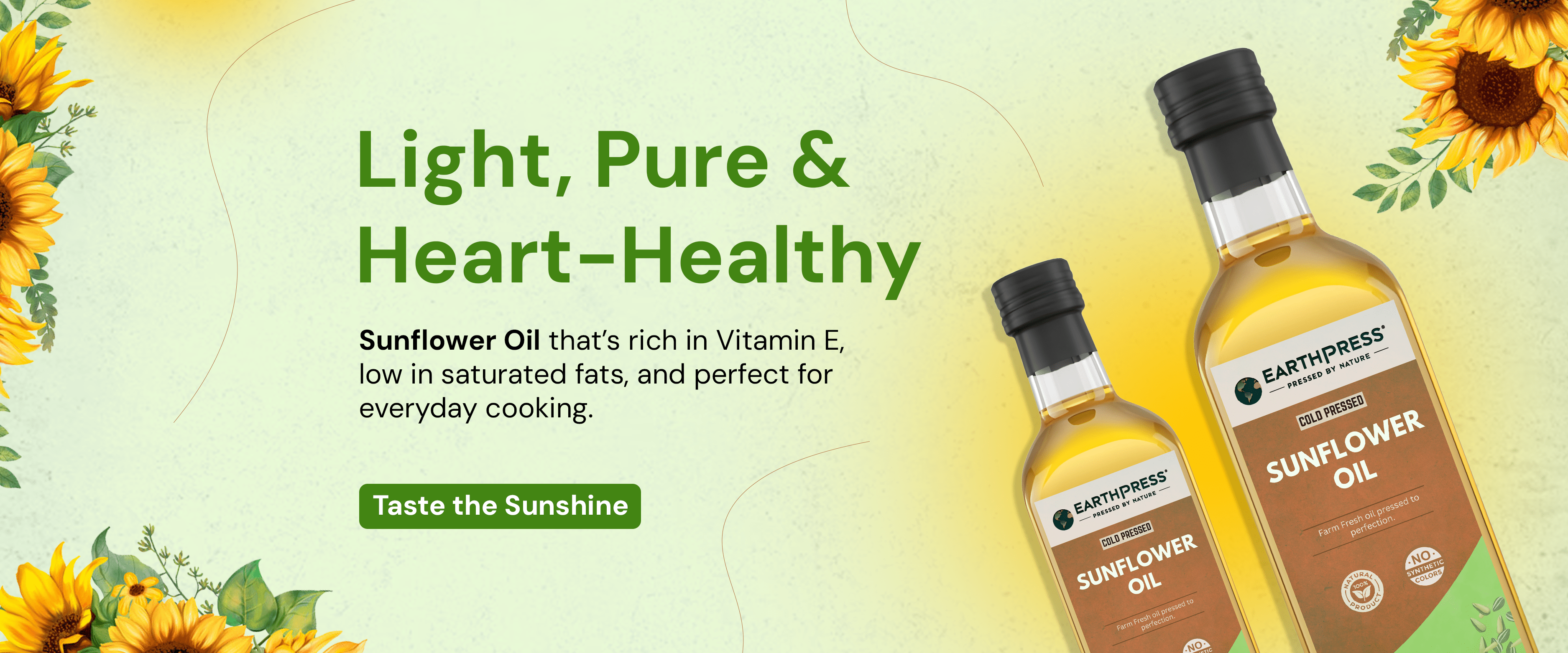 Sunflower oil banner